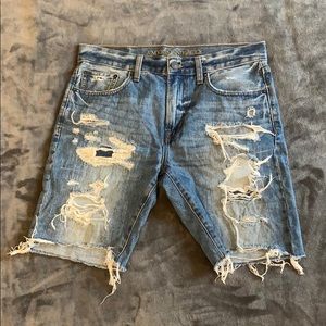 American Eagle Denim Ripped Jean Shorts